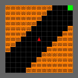 An environment showcasing slippery tiles.