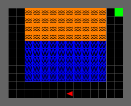 An environment showcasing slippery tiles.